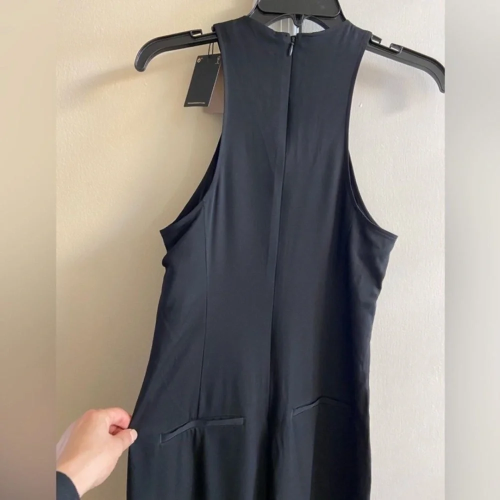 Massimo Dutti Black Jumpsuit wide leg Small NWT